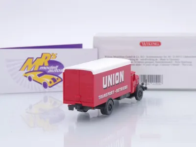 Preview: Wiking 0415 02 # Henschel HS 140 Koffer-LKW Baujahr 1955-61 " Union Transport " 1:87