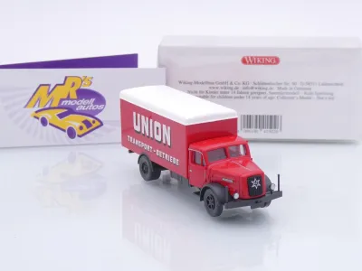 Preview: Wiking 0415 02 # Henschel HS 140 Koffer-LKW Baujahr 1955-61 " Union Transport " 1:87