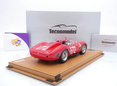 Preview: Tecnomodel TM18-362B # Ferrari Dino 196S #172 Targa Florio 1960 " Ricardo Rodriguez - Pedro Rodriguez " 1:18