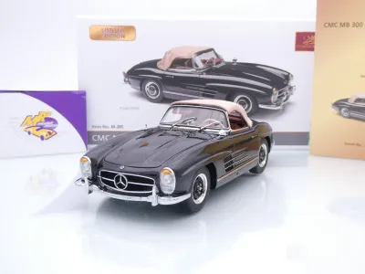 CMC M-285 # Mercedes-Benz 300 SL W198 II Roadster Softtop Baujahr 1957 " schwarz " 1:18