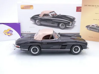 Preview: CMC M-285 # Mercedes-Benz 300 SL W198 II Roadster Softtop Baujahr 1957 " schwarz " 1:18