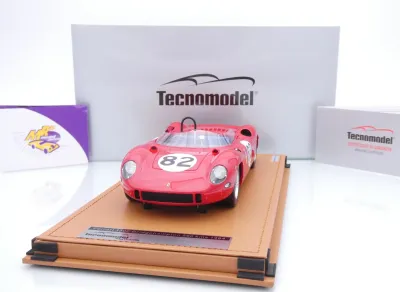 Preview: Tecnomodel TM18-310E # Ferrari 330P #82 500km Bridgehampton 1964 " John Fulp " 1:18