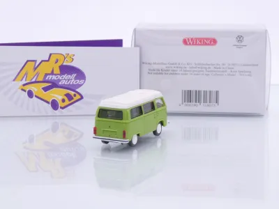 Preview: Wiking 0318 07 # Volkswagen VW T2b Campingbus Baujahr 1972-79 " grün-weiß " 1:87