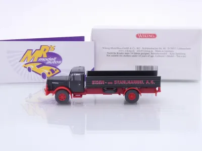 Preview: Wiking 0415 03 # Henschel HS 140 Pritschen-LKW Bj 1955-61 " Eisen & Stahl " 1:87