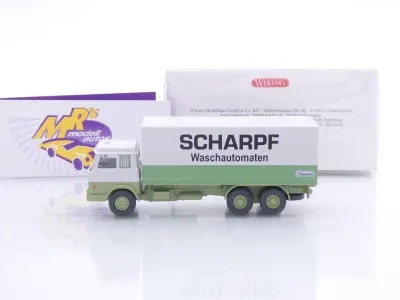 Preview: Wiking 0440 02 # Hanomag Henschel Koffer-LKW 1969-71 " Scharpf Automaten " 1:87