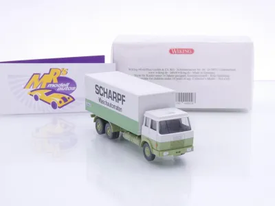 Preview: Wiking 0440 02 # Hanomag Henschel Koffer-LKW 1969-71 " Scharpf Automaten " 1:87