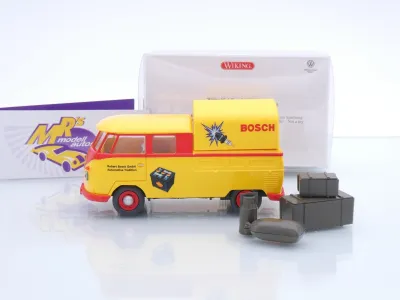 Preview: Wiking 0768 03 # Volkswagen VW T1 Doppelkabine Pritsche 1963-67 " Bosch " 1:40