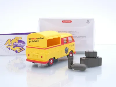 Preview: Wiking 0768 03 # Volkswagen VW T1 Doppelkabine Pritsche 1963-67 " Bosch " 1:40