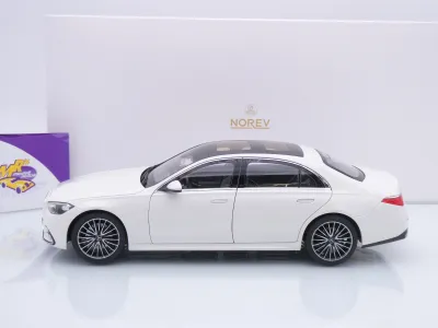 Preview: Norev 183807 # Mercedes-Benz S-Klasse V223 AMG Line Baujahr 2021 " weiß " 1:18