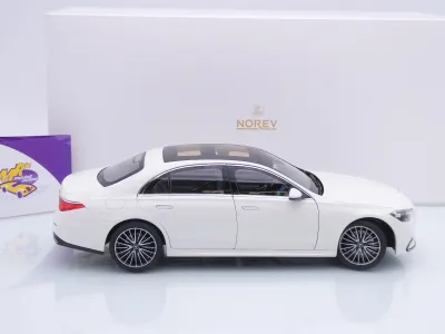 Preview: Norev 183807 # Mercedes-Benz S-Klasse V223 AMG Line Baujahr 2021 " weiß " 1:18