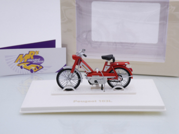 Preview: Norev 182047 # Peugeot 103 L Moped Baujahr 1972 " rot-weiß " 1:18