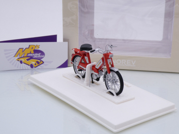 Preview: Norev 182047 # Peugeot 103 L Moped Baujahr 1972 " rot-weiß " 1:18