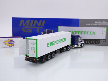 Preview: TSM MINI GT MGT00597-L # Western Star 49X 40 ft. Container " Evergreen " 1:64