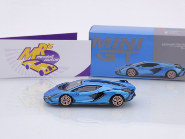 Preview: TSM MINI GT MGT00573-L # Lamborghini Sian FKP 37 LHD Sportwagen " hellblaumetallic " 1:64