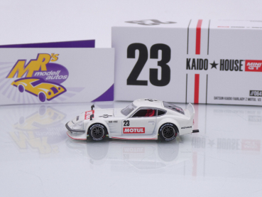 Preview: TSM MINI GT KHMG064 # Datsun Fairlady Z weiß " Kaido House Motul V3 " 1:64