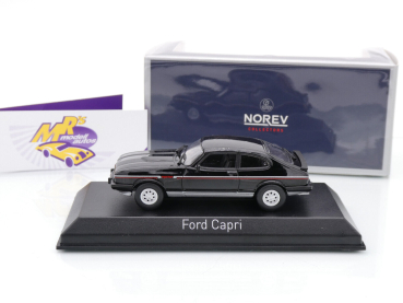 Preview: Norev 270564 # Ford Capri III Injection Baujahr 1980 " schwarz-silber " 1:43