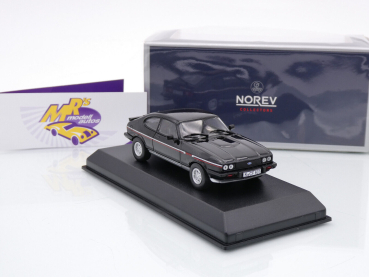 Preview: Norev 270564 # Ford Capri III Injection Baujahr 1980 " schwarz-silber " 1:43