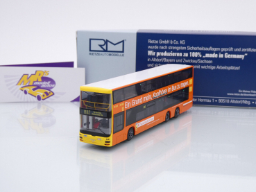 Rietze 67698 # MAN Lion's City DL07 Doppeldeckerbus " BVG Deutschlandfunk " 1:87