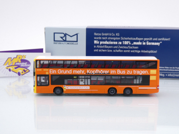 Preview: Rietze 67698 # MAN Lion's City DL07 Doppeldeckerbus " BVG Deutschlandfunk " 1:87