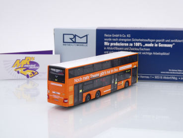 Preview: Rietze 67698 # MAN Lion's City DL07 Doppeldeckerbus " BVG Deutschlandfunk " 1:87