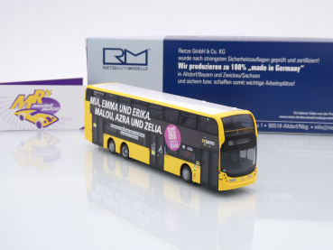 Preview: Rietze 78003 # ADL Enviro 500 Doppeldeckerbus " BVG Karriere Deutschland " 1:87