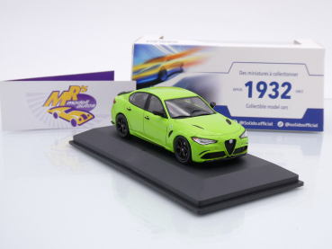 Preview: Solido S4313106 # Alfa Romeo Giulia Quadrifoglio Baujahr 2016 " giftgrün " 1:43