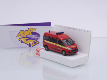 Busch 52517 # Ford Transit Custom Baujahr 2012 " Feuerwehr Aurubis " 1:87