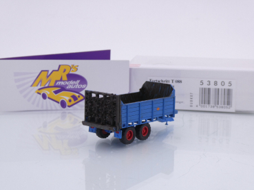 Preview: Busch 53805 # Fortschritt T088 Anhänger mit Mistbeladung Baujahr 1971 " blau " 1:87