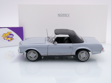 Preview: Norev 183990 # Mercedes-Benz 230 SL Cabriolet Baujahr 1963 " hellgrau" 1:18