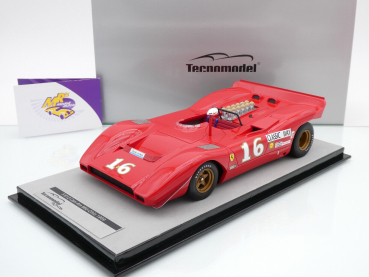 Tecnomodel TM18-256C # Ferrari 612P Can-Am #16 Mid Ohio 1969 " Chris Amon " 1:18