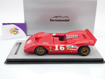 Preview: Tecnomodel TM18-256C # Ferrari 612P Can-Am #16 Mid Ohio 1969 " Chris Amon " 1:18