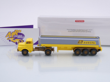 Preview: Wiking 0780 07 # MAN Hauber 2/3-achs Tanksattelzug Baujahr 1969 " AUREPA " 1:87