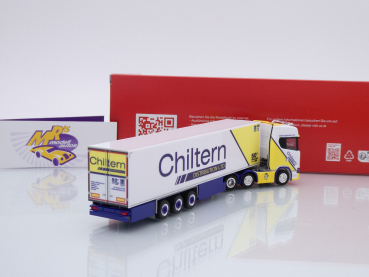 Preview: Herpa 316712 # Scania CS 20 HD 6x2 Kühlkoffer-Sattelzug " Chiltern LTD " 1:87