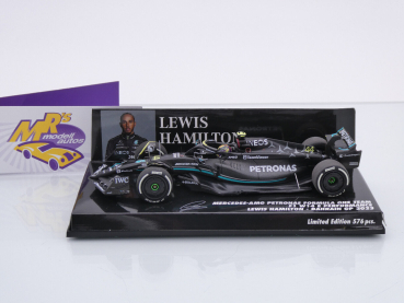 Preview: Minichamps 417230144 # Mercedes-AMG W14 E F1 Bahrain GP 2023 " Lewis Hamilton " 1:43