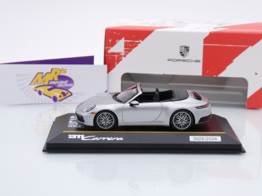 Preview: Minichamps WAP0200420SKAE # Porsche 911 (992) Carrera Cabrio Baujahr 2020 " silbermetallic " 1:43