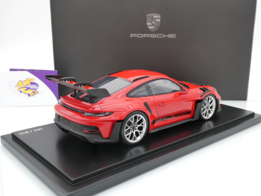 Preview: Spark WAP0211540P004 # Porsche 911 (992) GT3 RS Baujahr 2022 " indischrot " 1:18