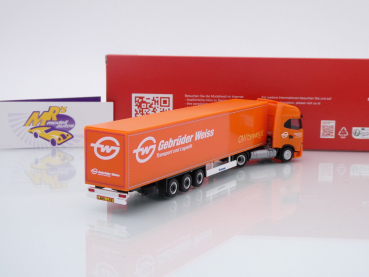 Preview: Herpa 317344 # Iveco S-Way LNG Koffer-Sattelzug 15m " Gebrüder Weiss " 1:87