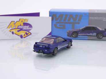 Preview: TSM MINI GT MGT00589-R # Nissan Skyline GT-R RHD dunkelblau " Top Secret " 1:64
