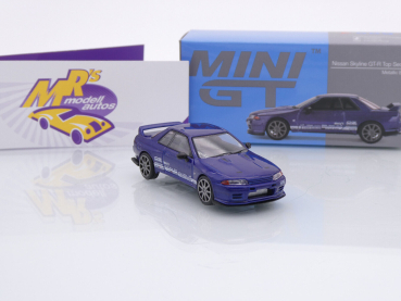 Preview: TSM MINI GT MGT00589-R # Nissan Skyline GT-R RHD dunkelblau " Top Secret " 1:64