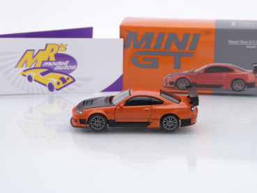 Preview: TSM MINI GT MGT00581-R # Nissan Silvia S15 D-MAX RHD " orangemetallic " 1:64