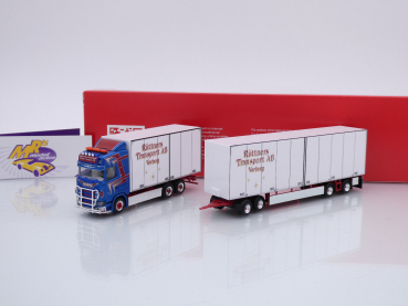 Herpa 317023 # Scania CS 20 HD Schwedenkombi " Rüttners Transport AB " 1:87