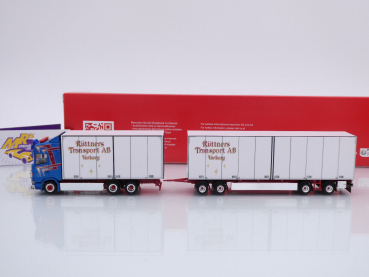 Preview: Herpa 317023 # Scania CS 20 HD Schwedenkombi " Rüttners Transport AB " 1:87