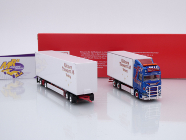 Preview: Herpa 317023 # Scania CS 20 HD Schwedenkombi " Rüttners Transport AB " 1:87