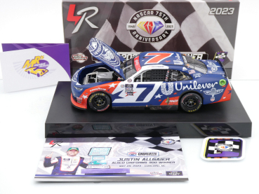 Lionel Racing WX72323UNMAGM # Chevrolet Camaro NASCAR Xfinity 2023 " Justin Allgaier - Unilever Military Salutes / Patriotic Charlotte Spring Race Winner " 1:24