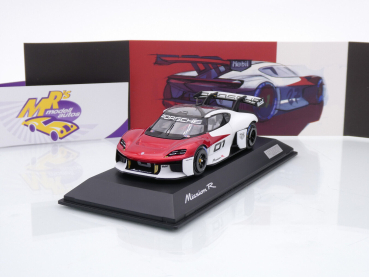Spark WAP0208020P0MR # Porsche Mission R Baujahr 2023 " mattweiß-rotmetallic " 1:43