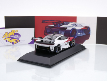 Preview: Spark WAP0208020P0MR # Porsche Mission R Baujahr 2023 " mattweiß-rotmetallic " 1:43