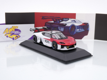 Preview: Spark WAP0208020P0MR # Porsche Mission R Baujahr 2023 " mattweiß-rotmetallic " 1:43