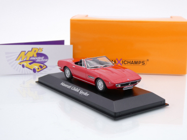 Maxichamps 940123330 # Maserati Ghibli Spyder offen Baujahr 1969 " rot " 1:43