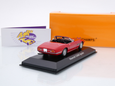 Preview: Maxichamps 940123330 # Maserati Ghibli Spyder offen Baujahr 1969 " rot " 1:43
