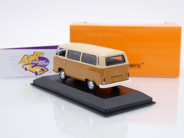 Preview: Maxichamps 940053001 # Volkswagen VW T2 Bus Baujahr 1972 " beige-braun " 1:43